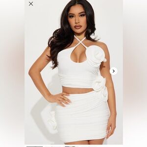 Fashion Nova White Floral Dress